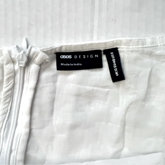 ASOS Ombre High Split Maxi Skirt- White/Pink/Plum- Size 8 Summer Boho Beach - Picture 8 of 9